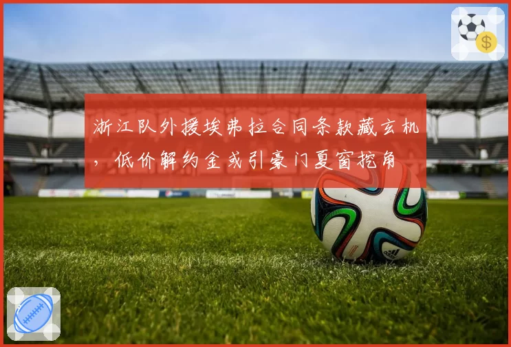 浙江队外援埃弗拉合同条款藏玄机,低价解约金或引豪门夏窗挖角